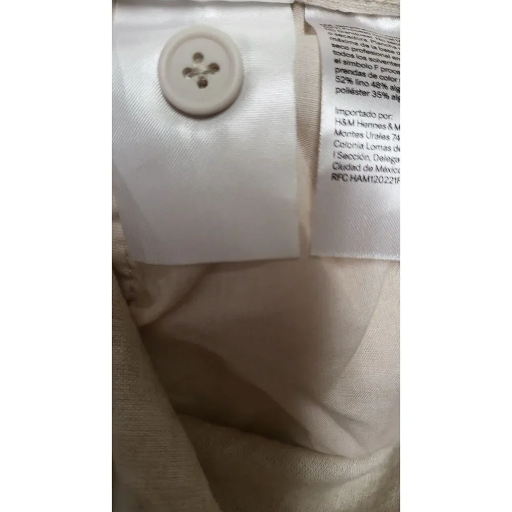 H & M Linen Blend Womens Pants NWT Sz Lg